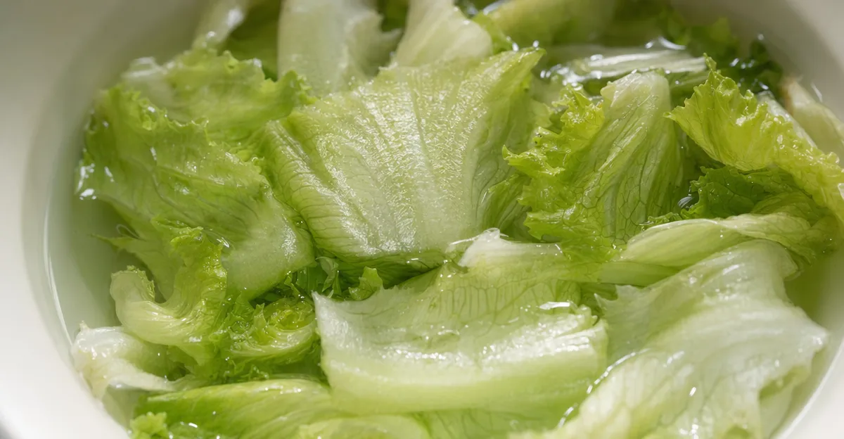 Rows of green lettuce heads growing in a hydroponic system under controlled lighting