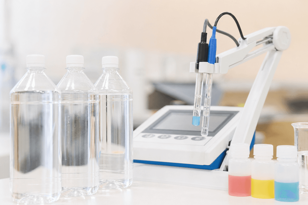 A digital pH and conductivity meter for testing hydroponic nutrient solutions