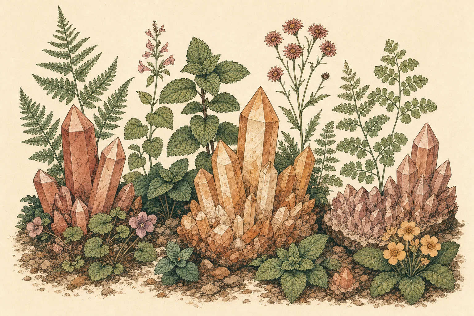 A flood table with healthy herb and lettuce plants in net pots filled with clay pebbles, mid-flood with nutrient solution visible between the pots